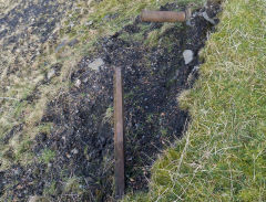 
Coldra Road rail and pipe, Blaenrhondda, February 2012